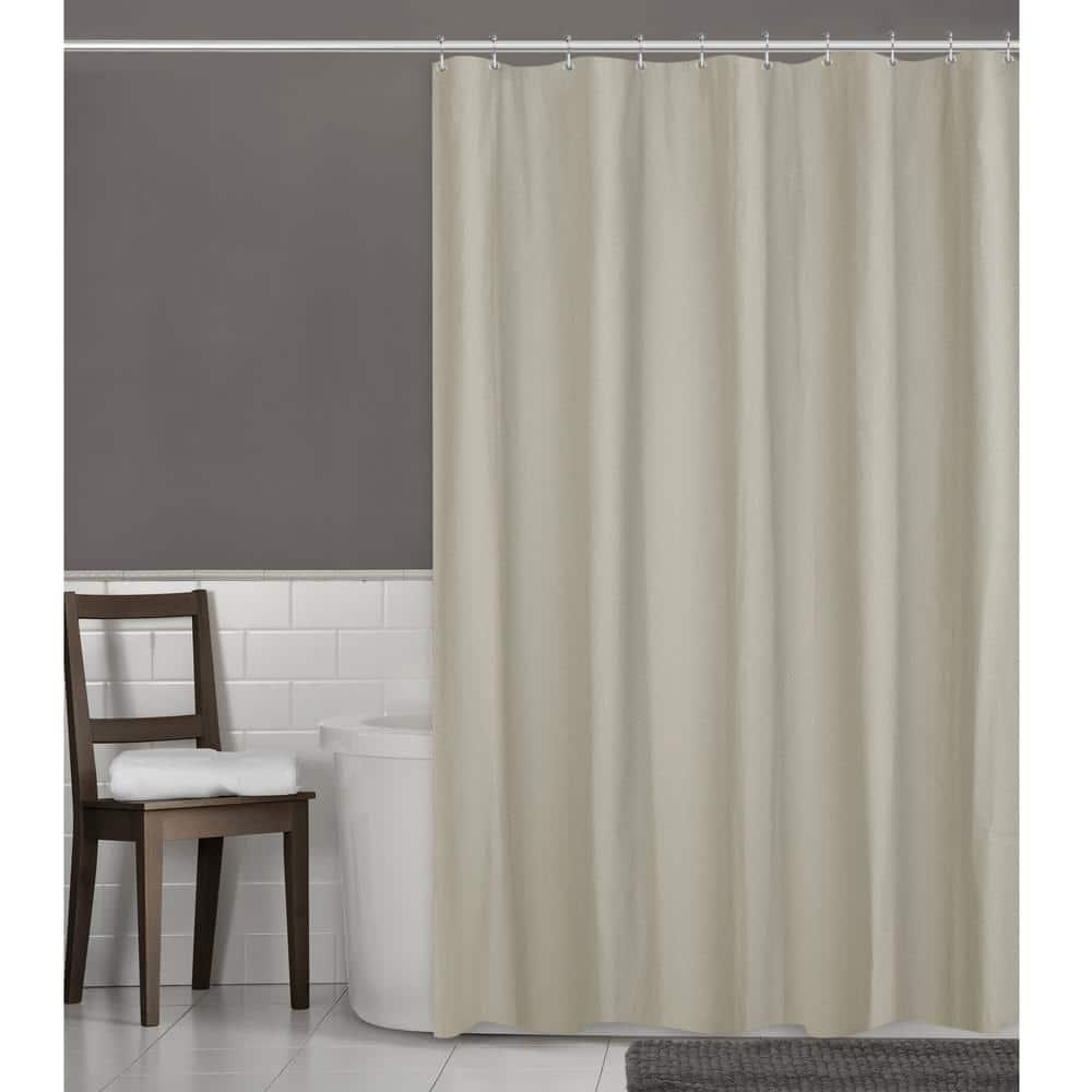 Maytex  Herringbone Ultimate Waterproof Fabric Shower Curtain or Liner Linen