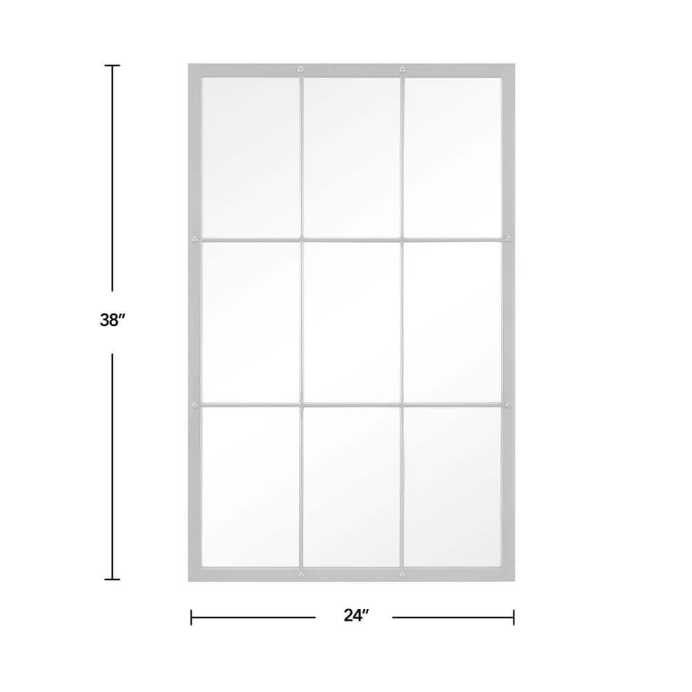 FirsTime & Co. Dark Silver Homestead Manor Wall Mirror, Farmhouse, Rectangular, 24 x 1 x 38 in