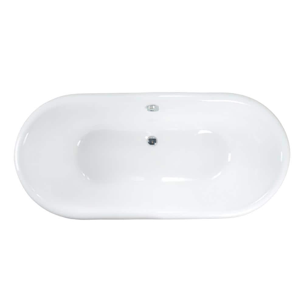 Gallagher 72'' x 31.5'' Freestanding Soaking Cast Iron Bathtub