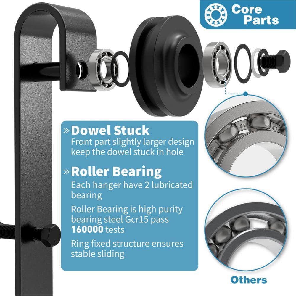 Lazio Sliding Standard Double Barn Door Hardware Kit