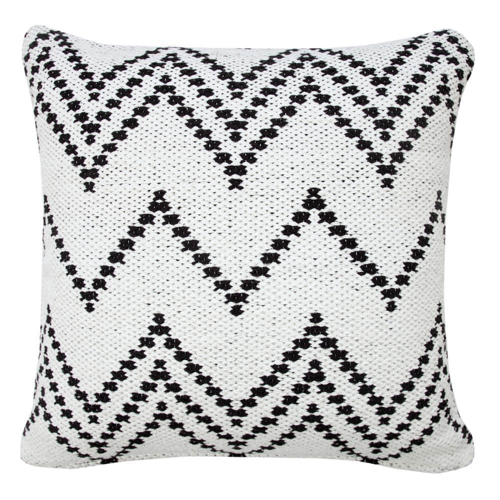 ZeaZu Chevron Cotton Reversible Throw Pillow