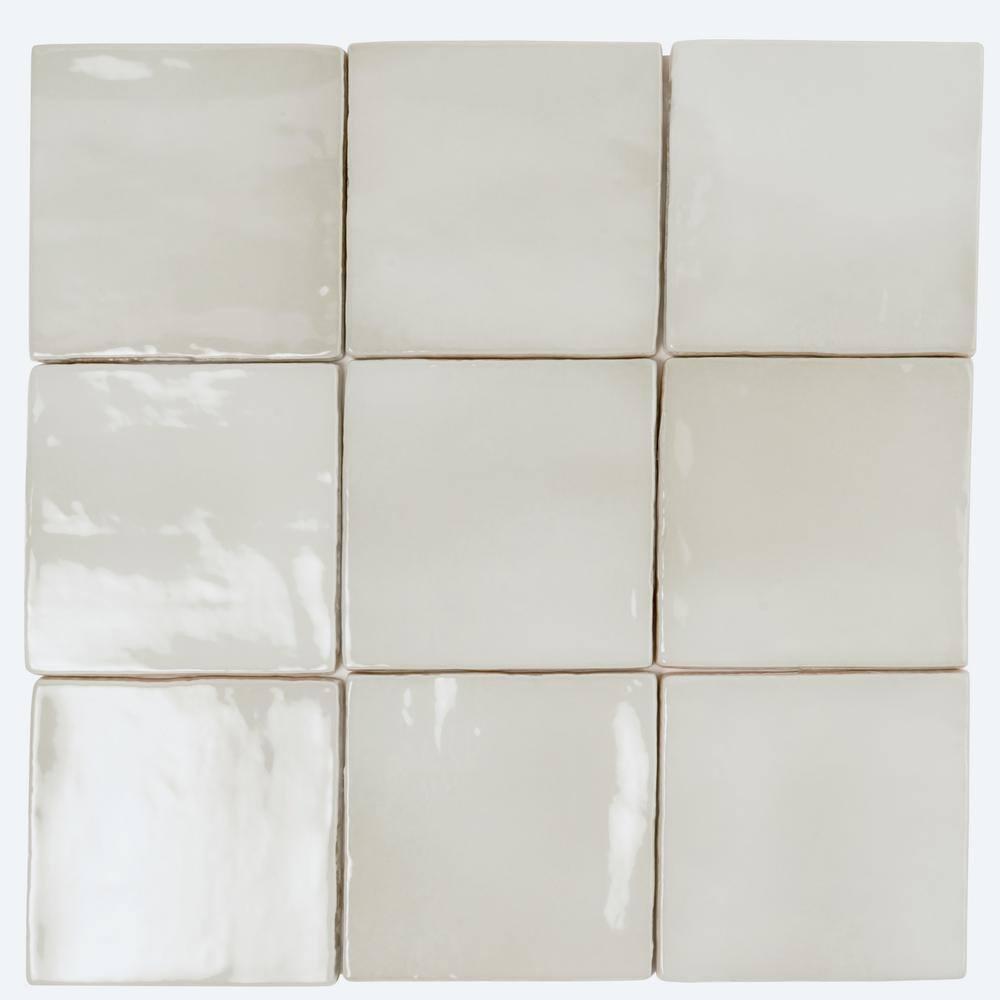 Apollo Tile Silken 3.94 in. x 3.94 in. Glossy Ceramic Square Wall and Floor Tile (6.48 sq. ft./case) (60-pack)