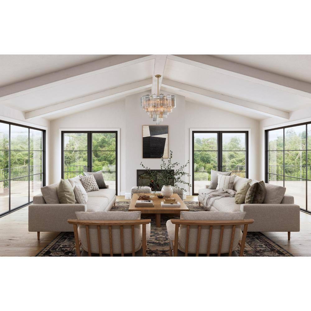 Crystorama Lighting Addis 12 - Light Chandelier in  Aged Brass