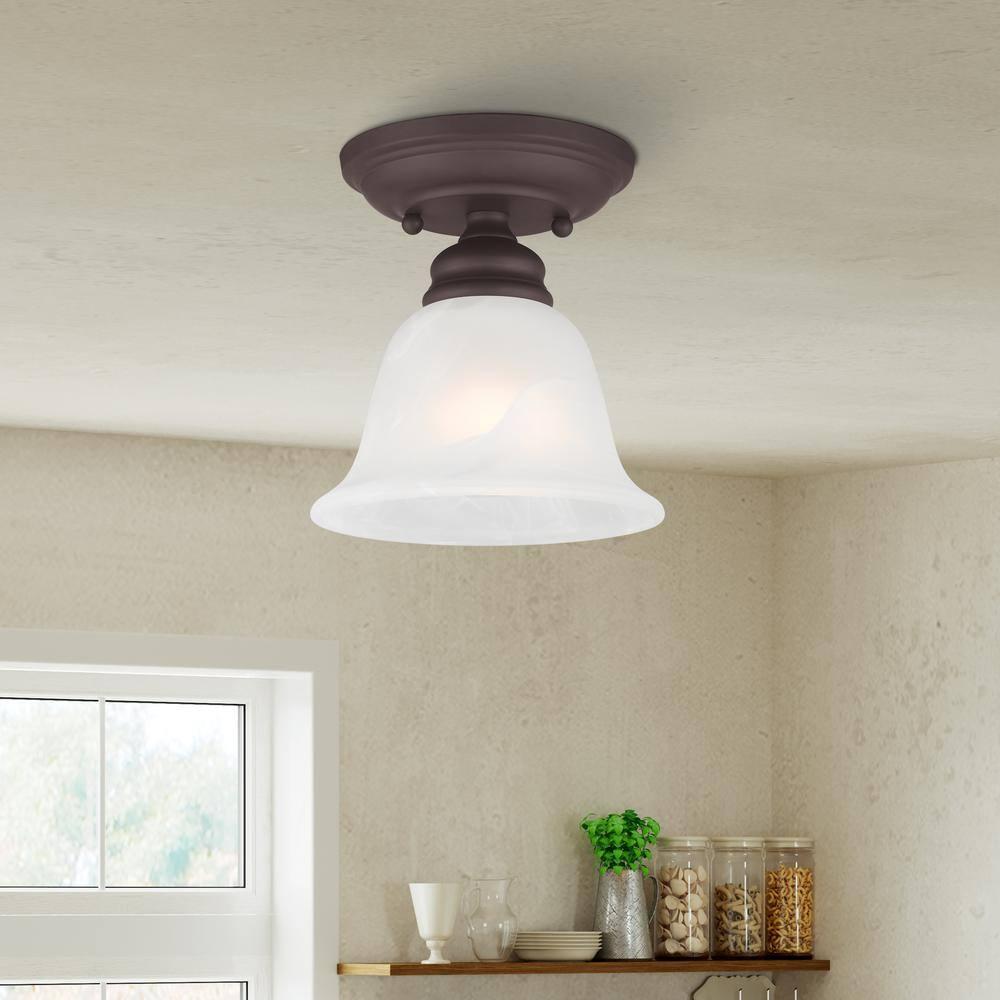 Livex Lighting Essex 1 - Light Flush Mount in  Bronze