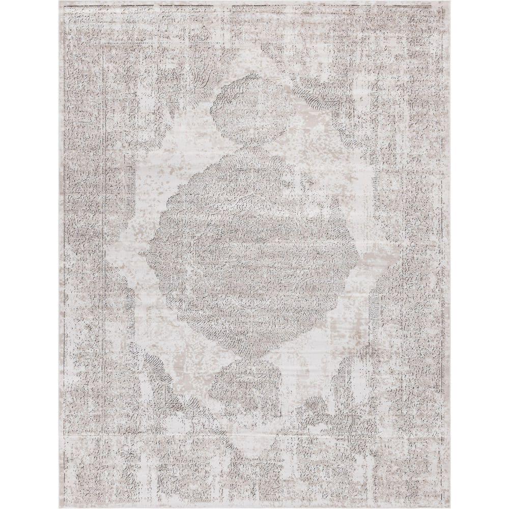 Unique Loom Portland Collection Area Rug - Woodburn (10'  x 13' 1" Rectangle Ivory/Beige)