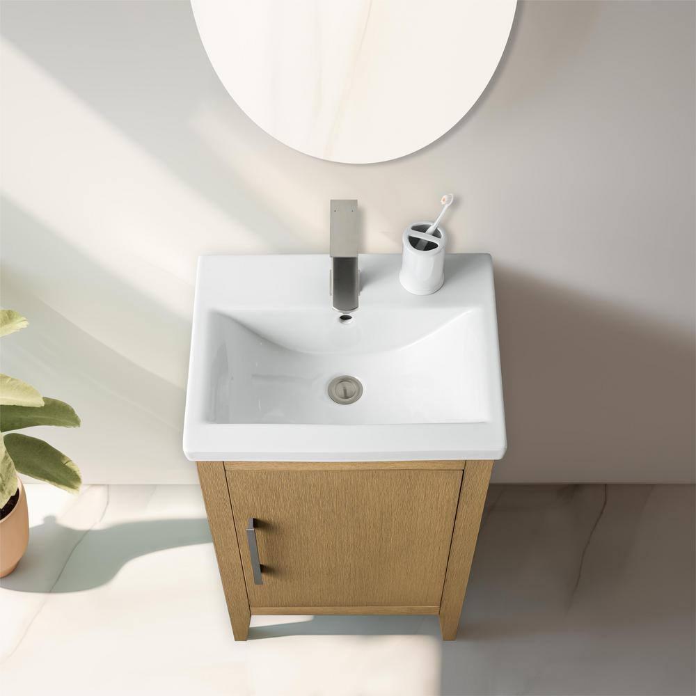 20'' Single Bathroom Vanity with Ceramic Top