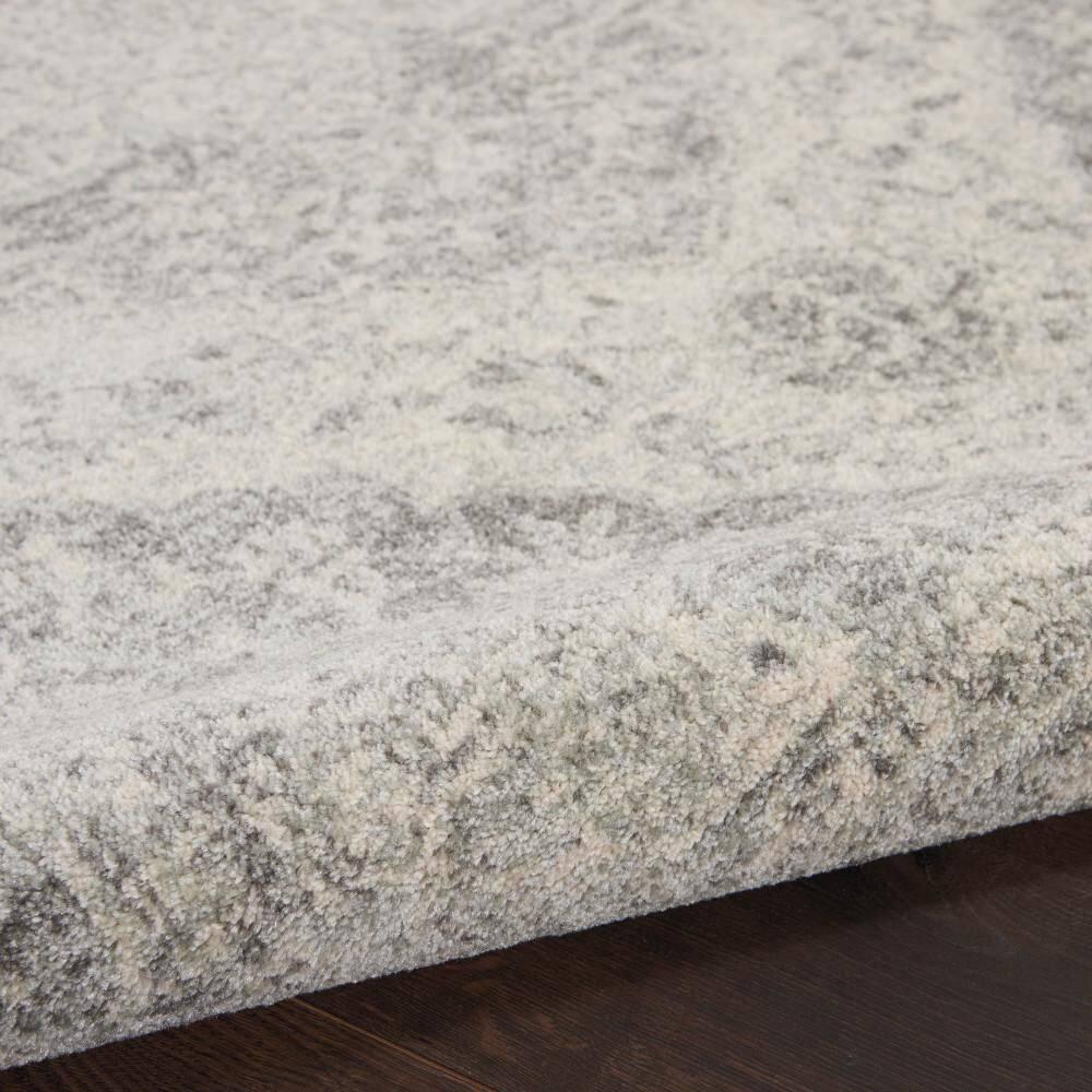 Nourison Tranquil Vintage Persian Center Medallion Area Rug Ivory Grey 4' x 6'