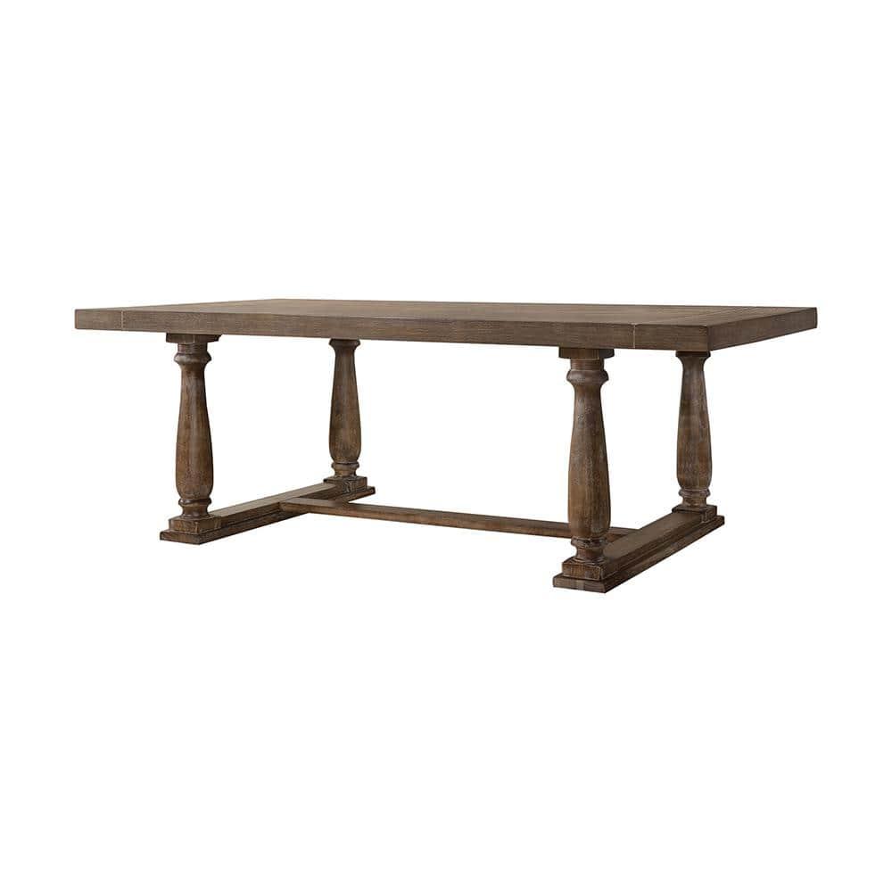 Rectangular Bernard Dining Table - Weathered Oak