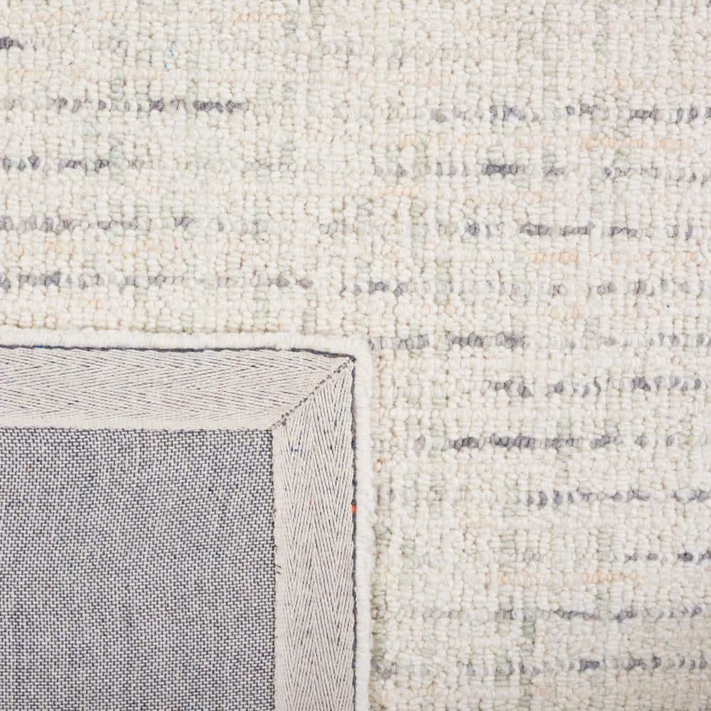 Abstract ABT468 Handmade Indoor Area Rug - Ivory/Light Gray - 9'x12' - Safavieh