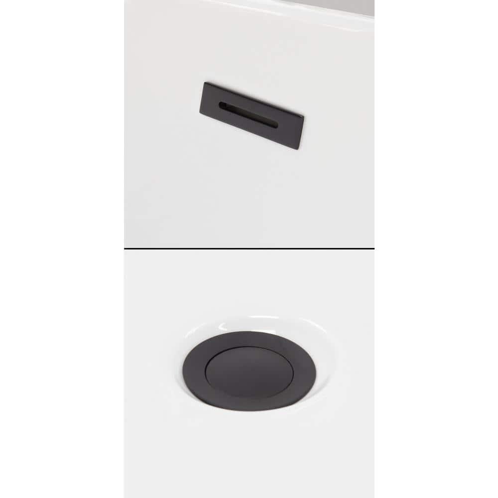 Wyndham Collection WCOBT101465MBTRIM Rebecca 65'' x 32'' Freestanding Soaking Acrylic Bathtub