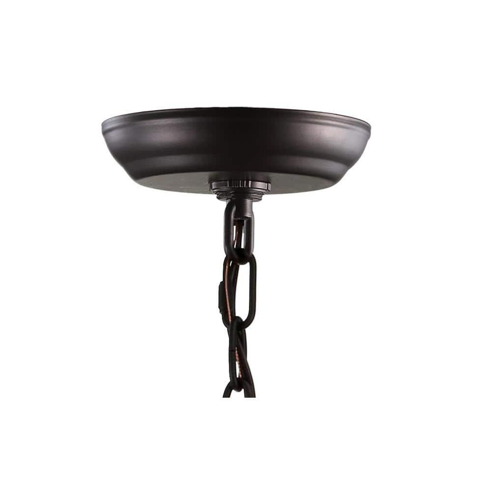 JONATHAN Y Ruth 11" 4-light Traditional Classic Lantern Metal/Glass LED Pendant, Oil Rubbed Bronze