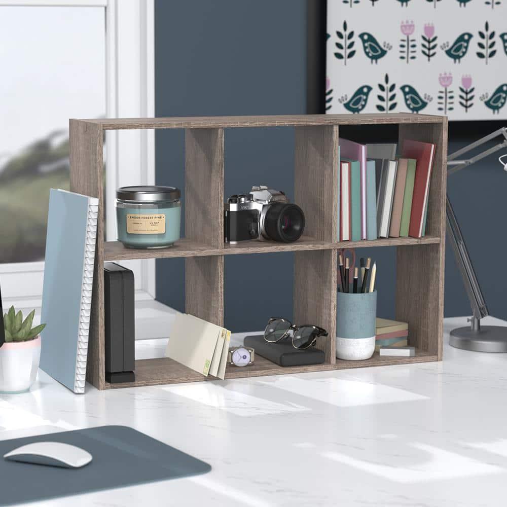 Mini 6-Cube Desktop or Wall Mounted Bookcase