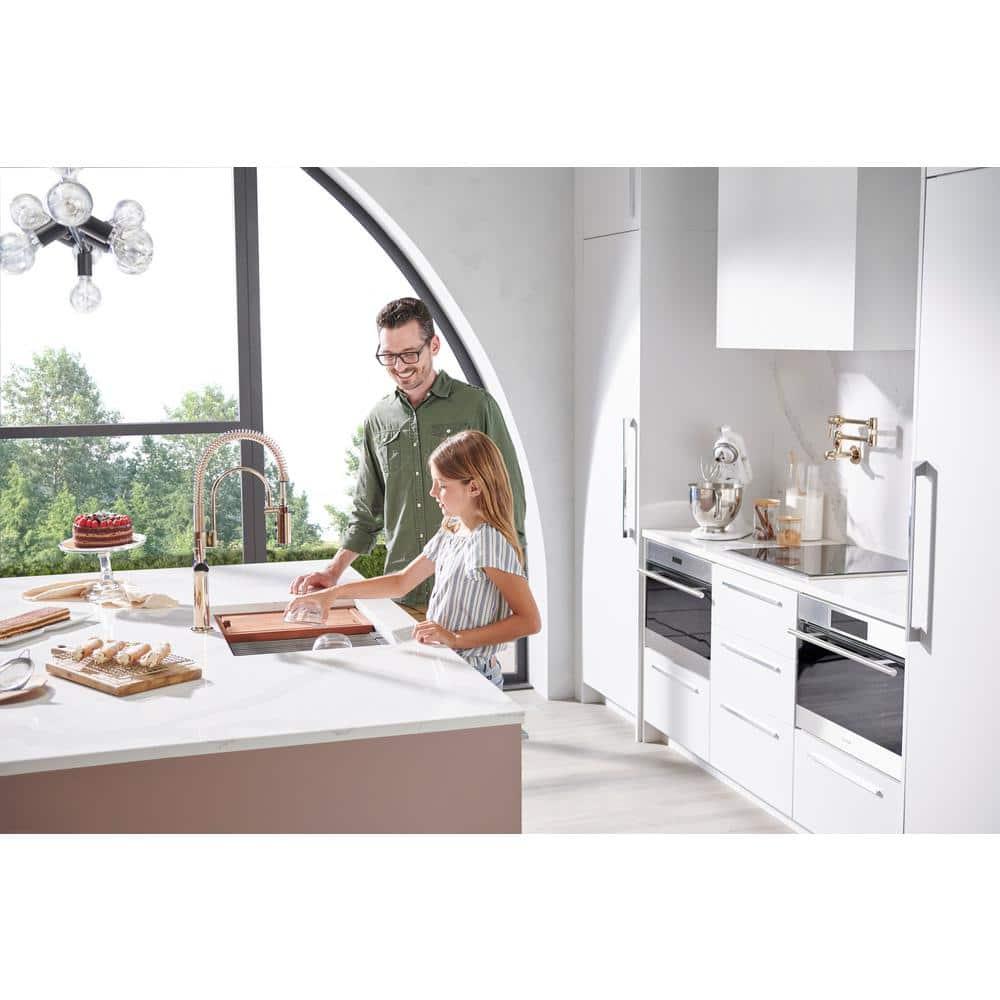 Ruvati Workstation Rounded Corners Undermount Ledge Kitchen Sink with Accessories