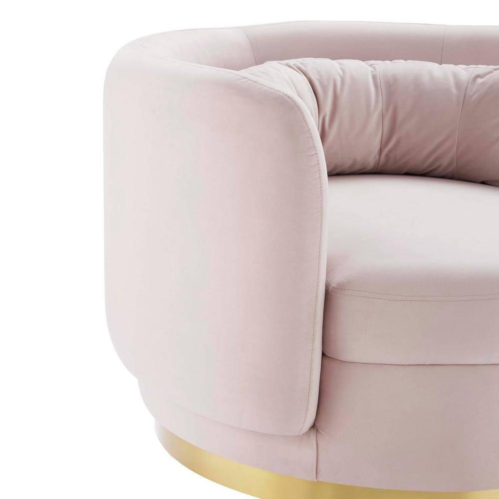 Relish Performance Velvet Swivel Chair-EEI-4999