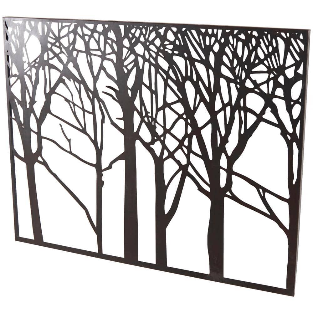 DecMode Black Metal Tree Wall Decor
