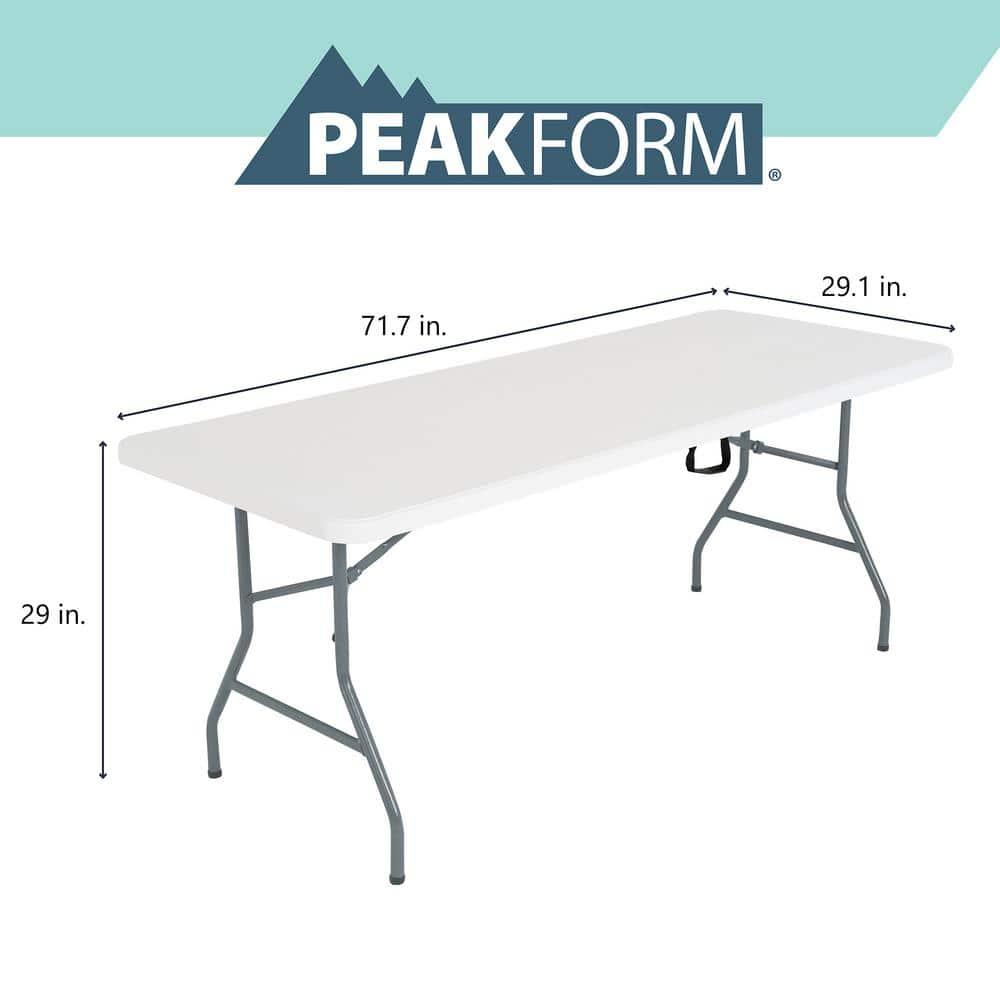Peakform Peakform White 6-Foot Folding Table