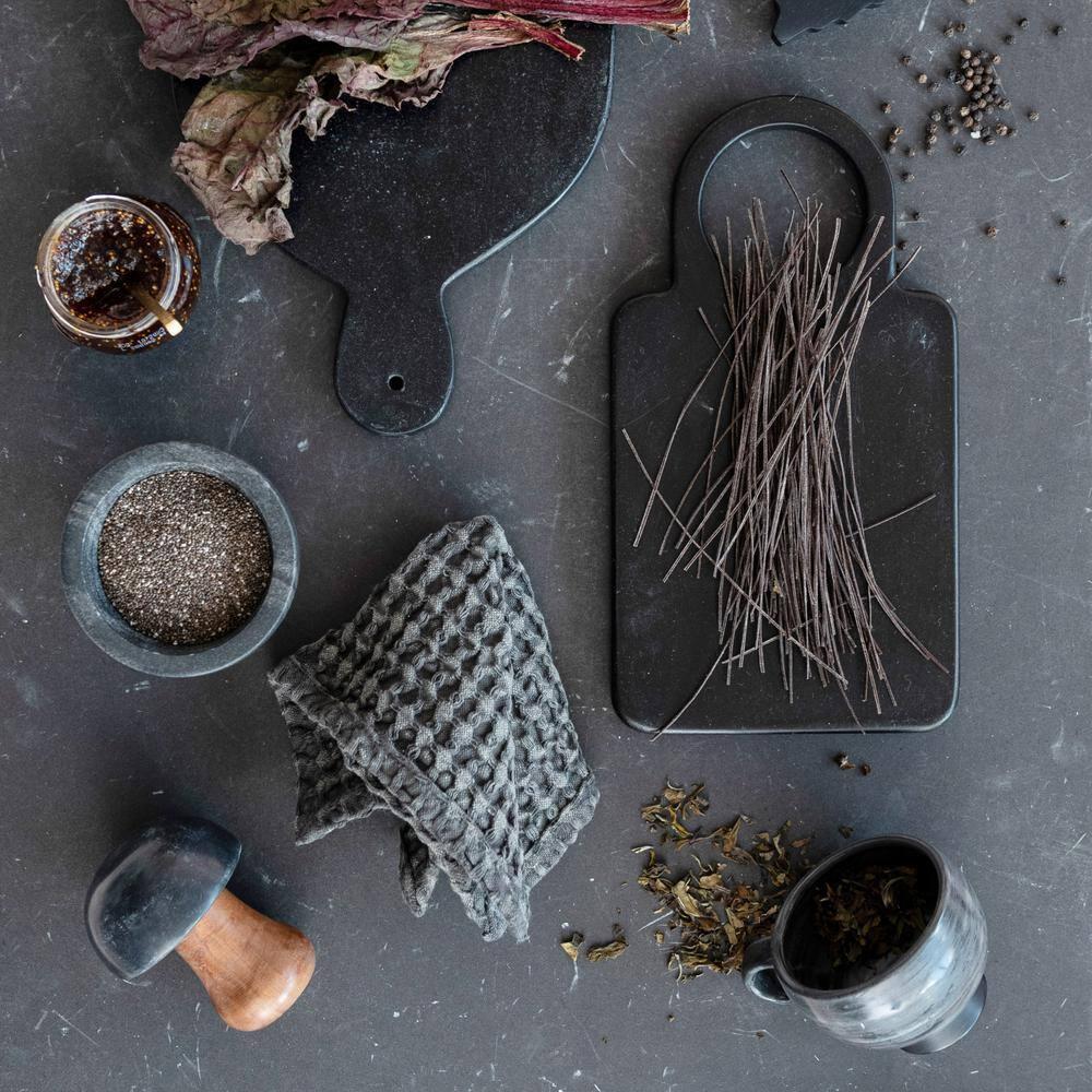 Creative Co-Op Mango Wood Cutting Board with Round Handle