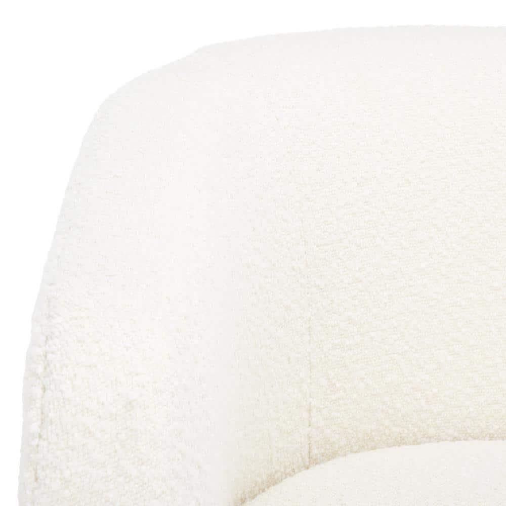 SAFAVIEH Couture Sammie Modern Boucle Solid Accent Chair, Ivory