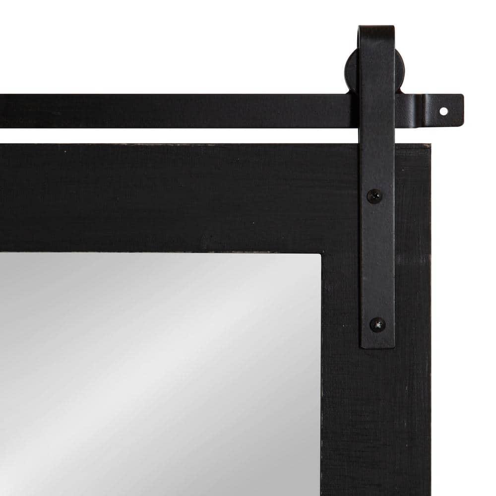 Kate & Laurel All Things Decor 26" x 39" Cates Rustic Wall Mirror Black: Modern Rectangle, No Assembly Required