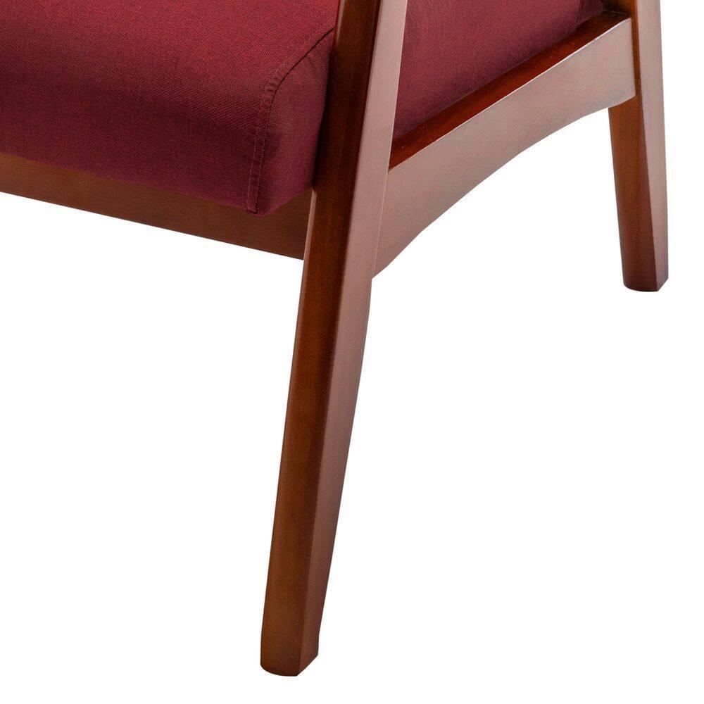 Convenience Concepts Take a Seat Natalie Accent Chair, Garnet Red Fabric/Espresso