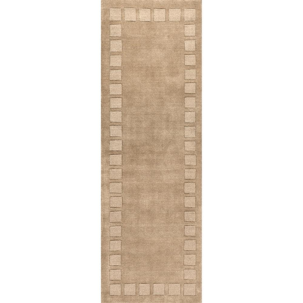 Rugs USA Petra High-Low Wool-Blend Area Rug, 2x8, Fawn