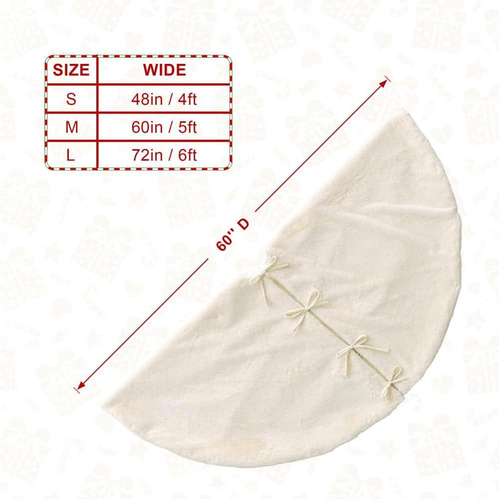 Glitzhome Solid Color Tree Skirt
