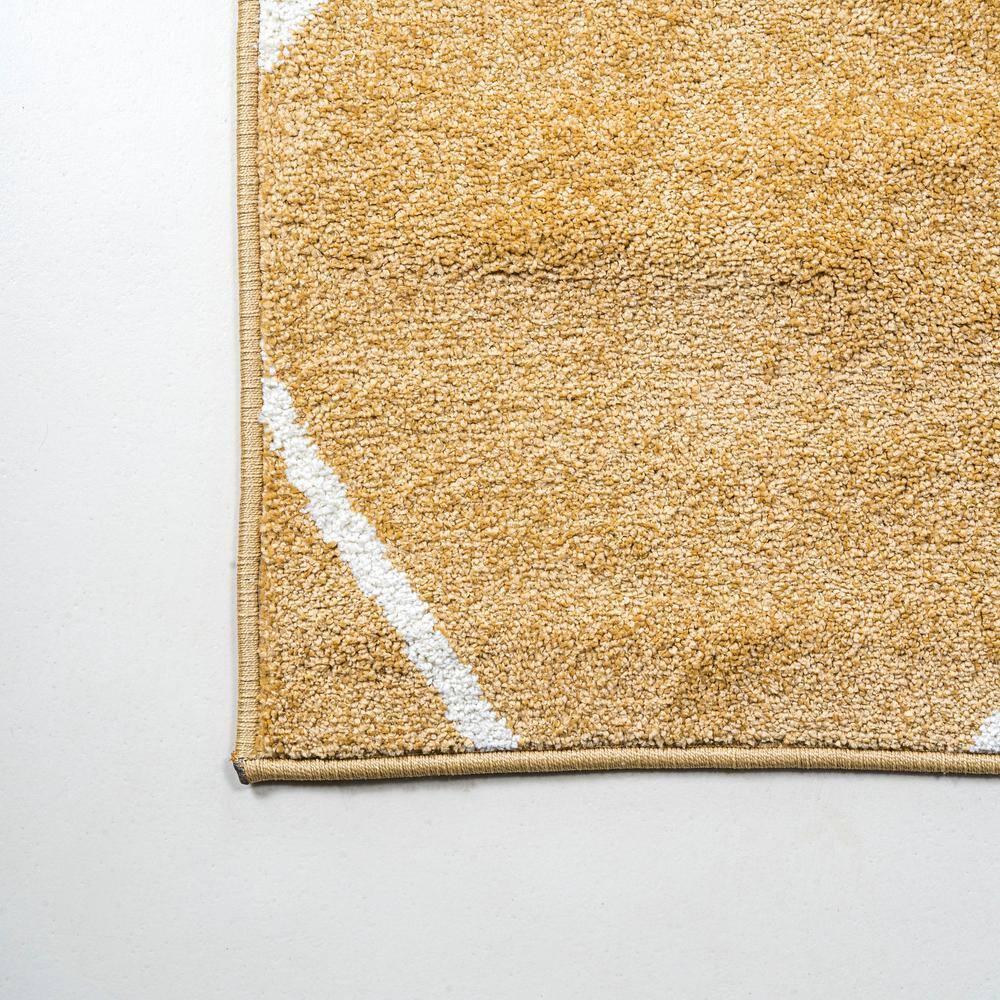 8'x10'  Cole Minimalist Diamond Trellis Area Rug, Gold/White - JONATHAN Y