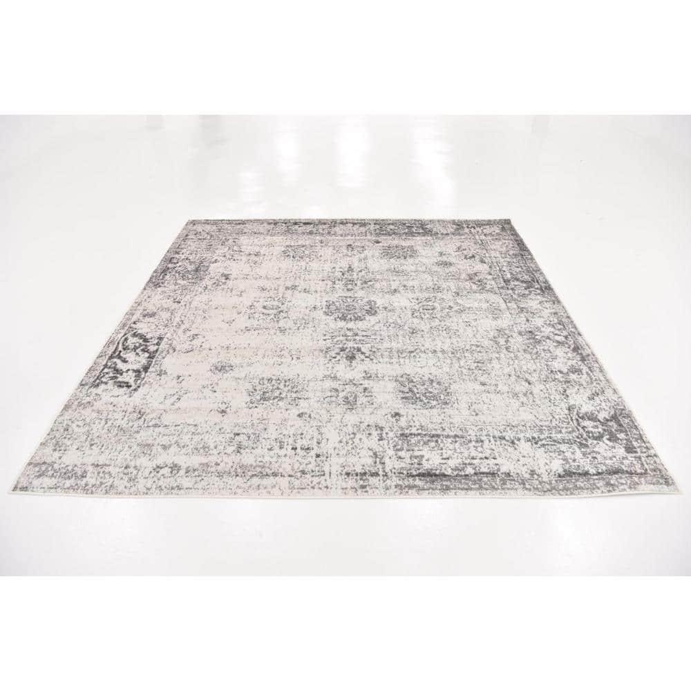 Unique Loom 8' 0 x 8' 0 Sofia Casino Gray Area Rug