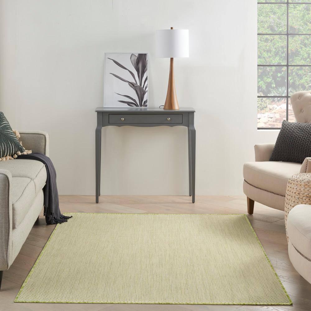 Nourison Courtyard COU01 Indoor/outdoor Area Rug - Ivory Green 6' x 9'