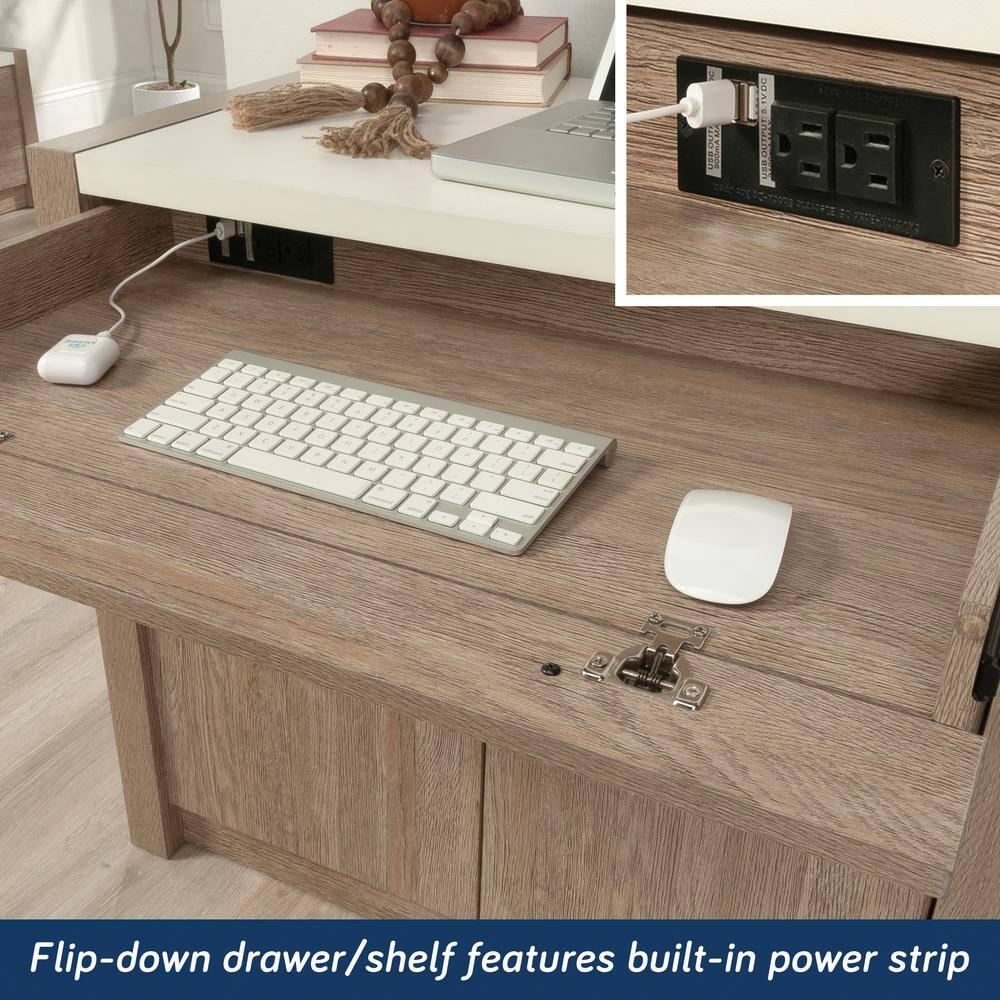 Dixon City Library Base Hutch Ste, Brushed Oak Finish