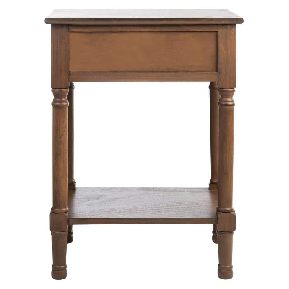 Peyton 1 Drawer Accent Table - Brown - Safavieh