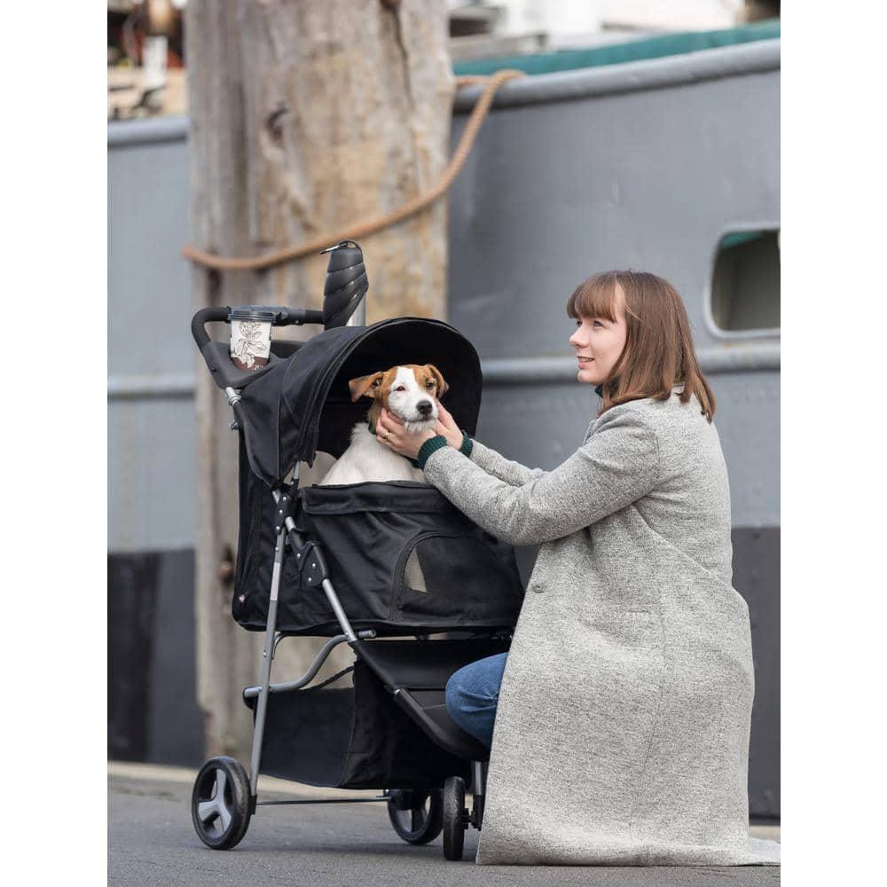 TRIXIE TRIXIE Dog Stroller for Small Dogs and Cats, Lightweight and Compact Pet Stroller