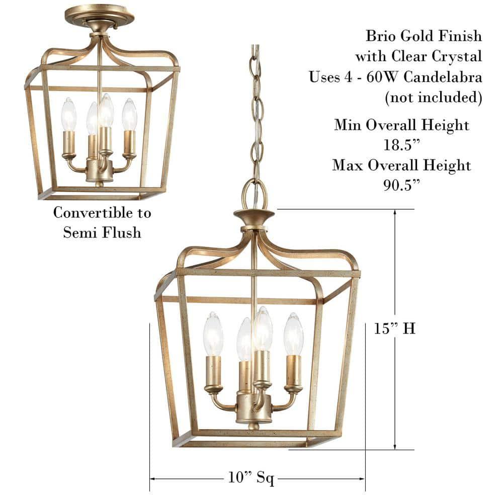 Minka Lavery - Laurel Estate - 4 Light Convertible Pendant in Traditional Style