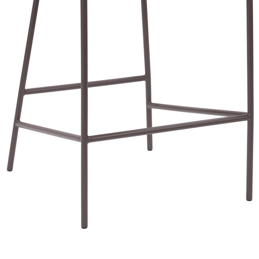Blakeley Counter Height Barstool Blue - CorLiving: Upholstered, Metal Footrest, Polyester Fiber, Wood Frame
