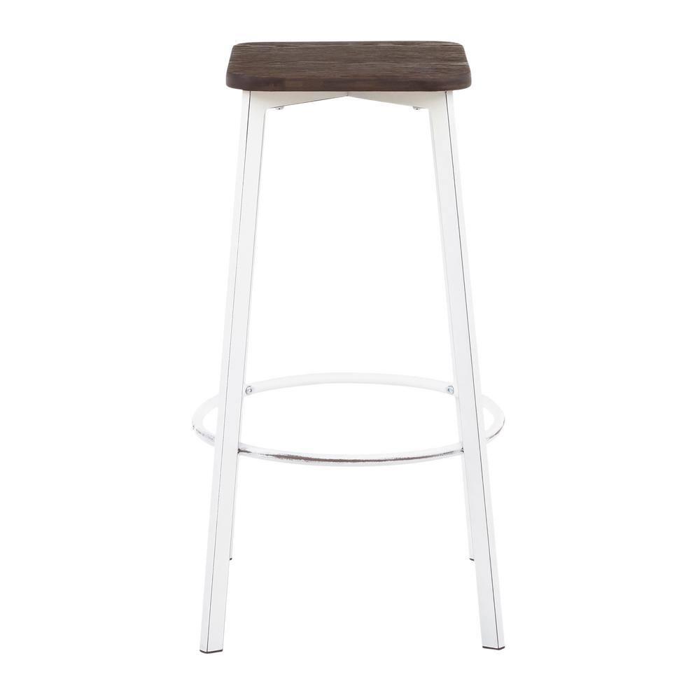 Wenty Clara Upholstered Counter Stool with Metal Frame (Set of 2)