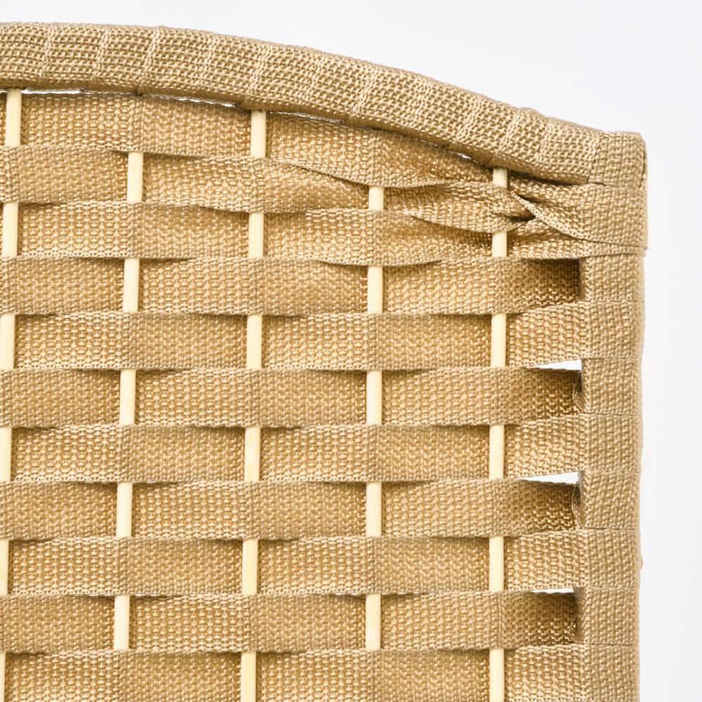 HOMCOM Room Divider, 8 Panel Folding Privacy Screen, 5.6' Tall Freestanding Partition for Home Office, Bedroom, Nature Wood