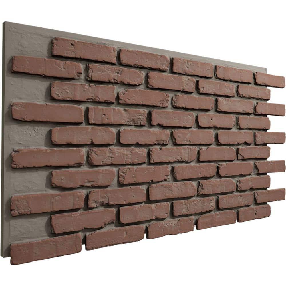 Ekena Millwork EverStone Aged Brick Faux Brick Panel