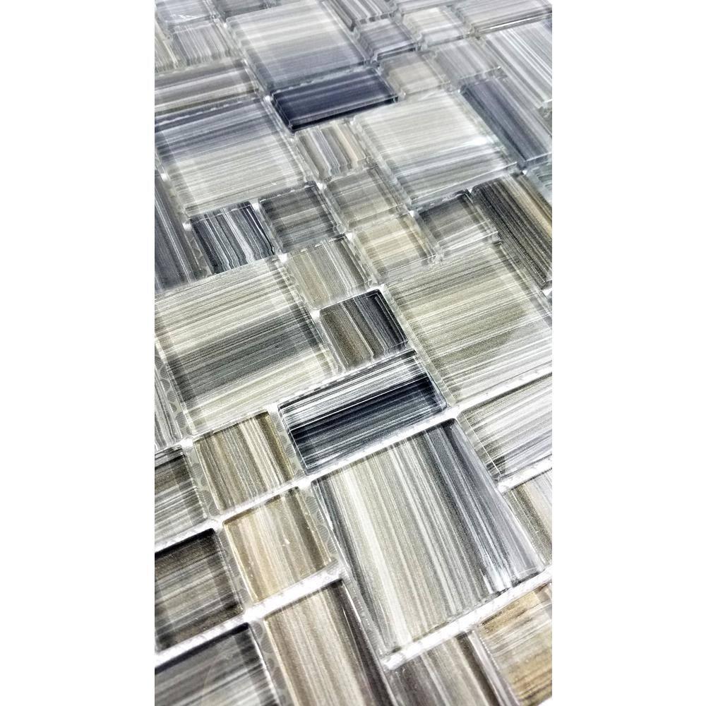 Abolos 8'' W x 8'' L Glass Peel and Stick Field Tile