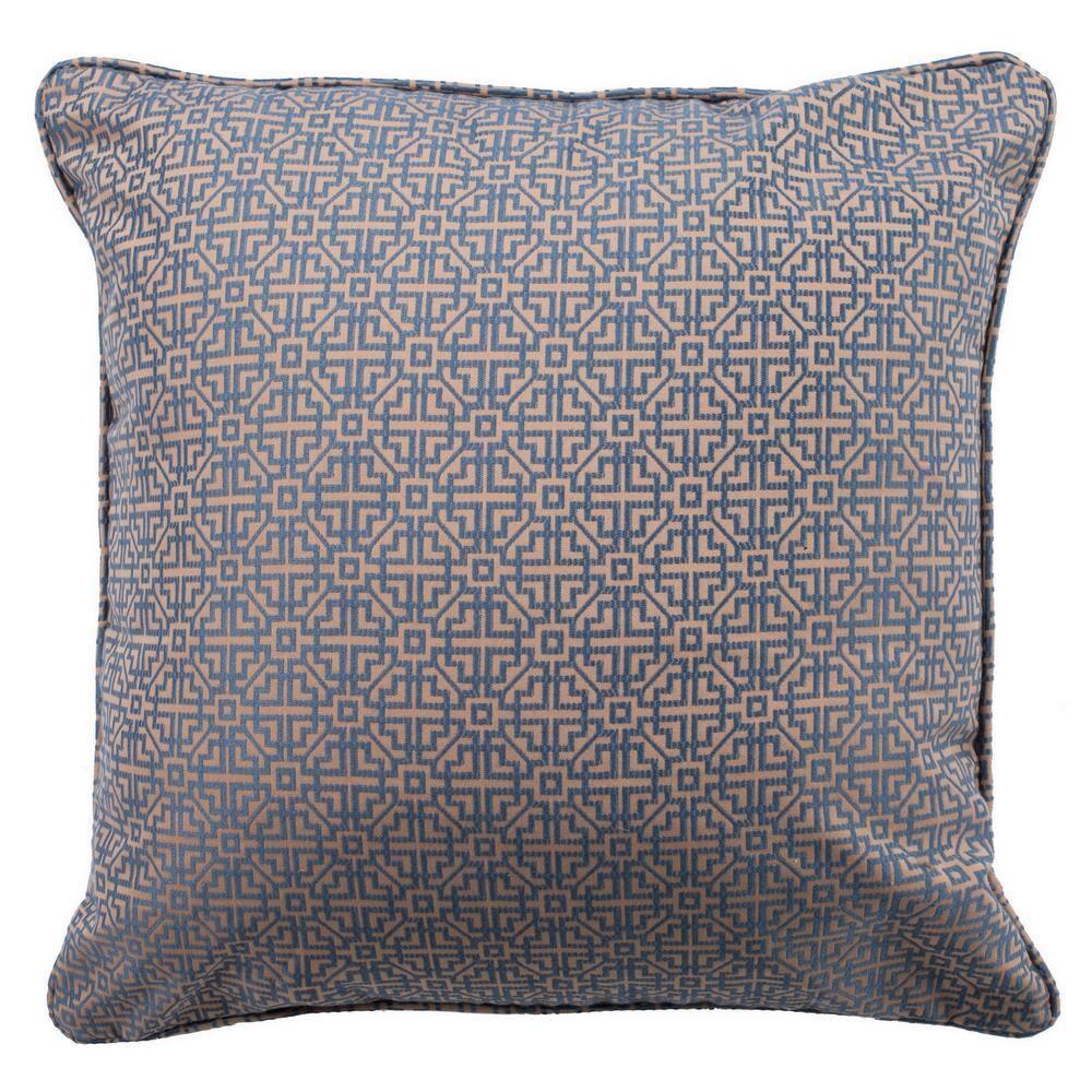 Caitria Pillow - Blue/Tan - 20"X20" - Safavieh
