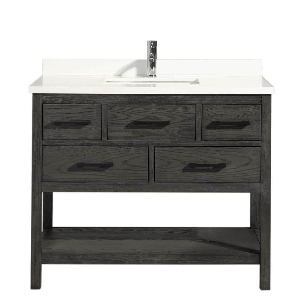 Ari Kitchen & Bath Betty 42'' Single Bathroom Vanity with Quartz Top