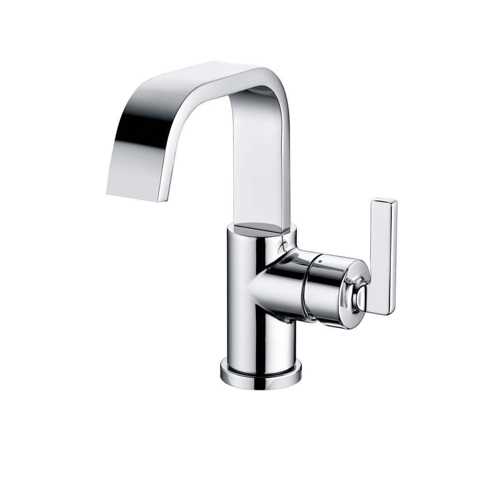 Single Hole Bathroom Faucet with Drain Assembly