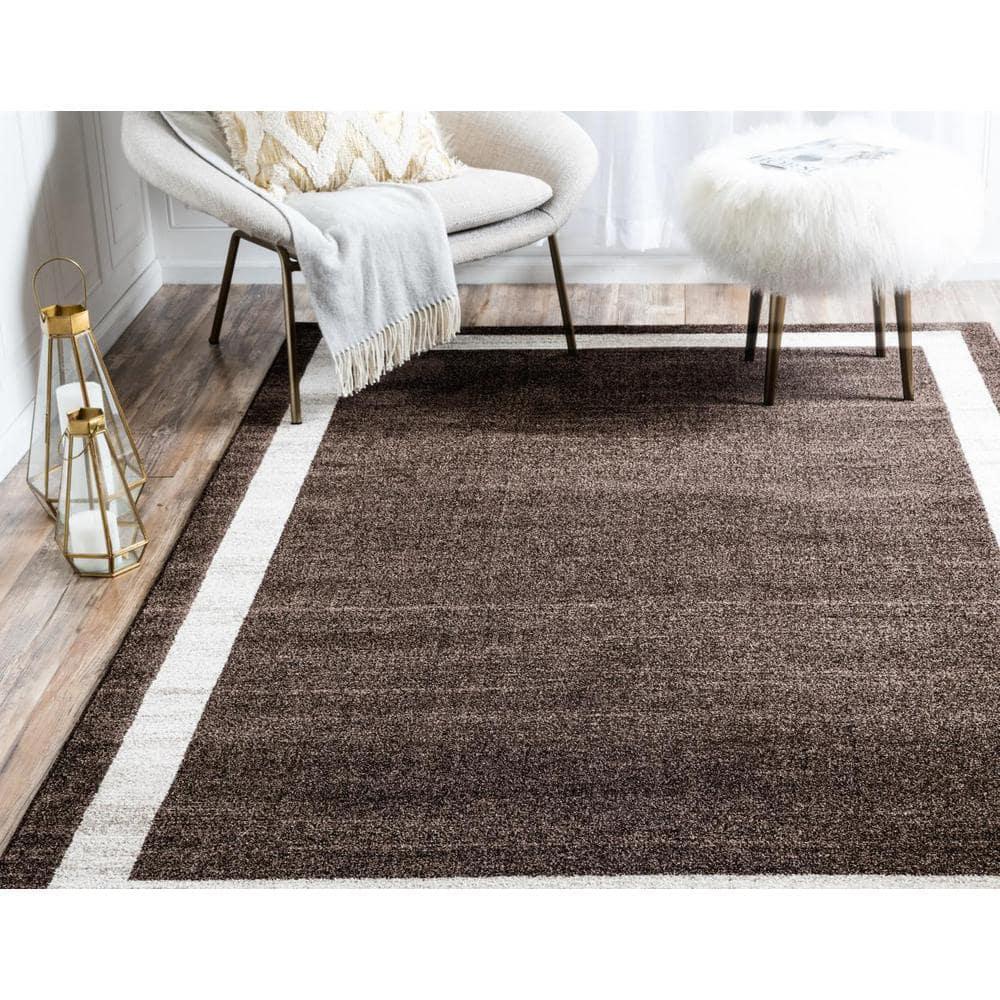 Unique Loom Del Mar Collection Area Rug - Maria (3' 3" x 5' 3" Rectangle Brown/Ivory)