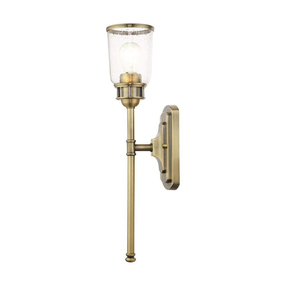 Livex Lighting Lawrenceville 1 - Light Sconce in Antique Brass