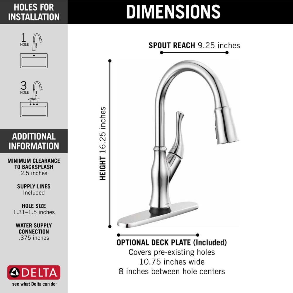Chrome Touch Kitchen Faucet with Pull-out Spray
