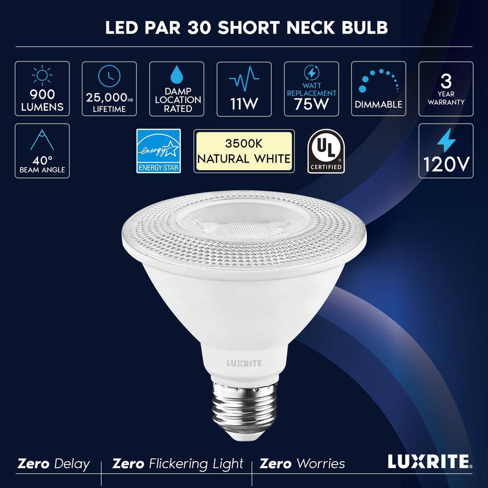 75 Watt Equivalent PAR30 E26/Medium (Standard) Dimmable LED Bulb