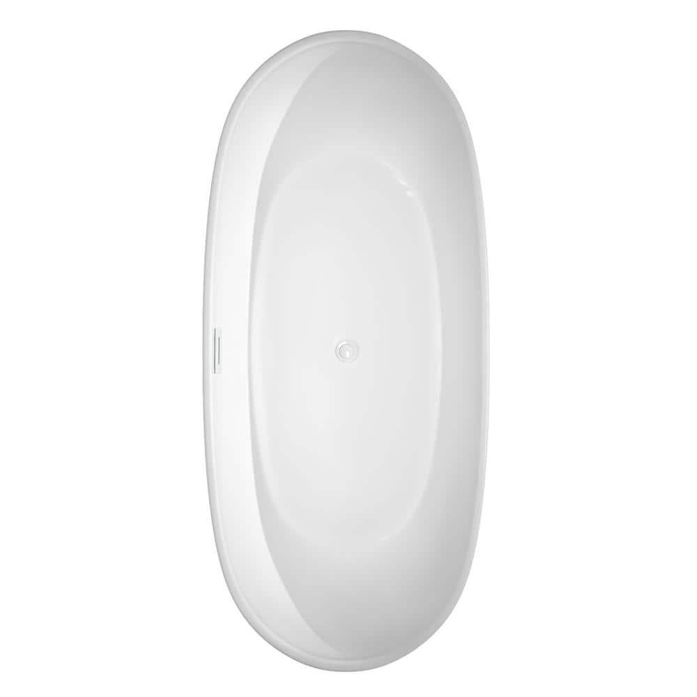 Rebecca 70'' x 32'' Freestanding Soaking Acrylic Bathtub