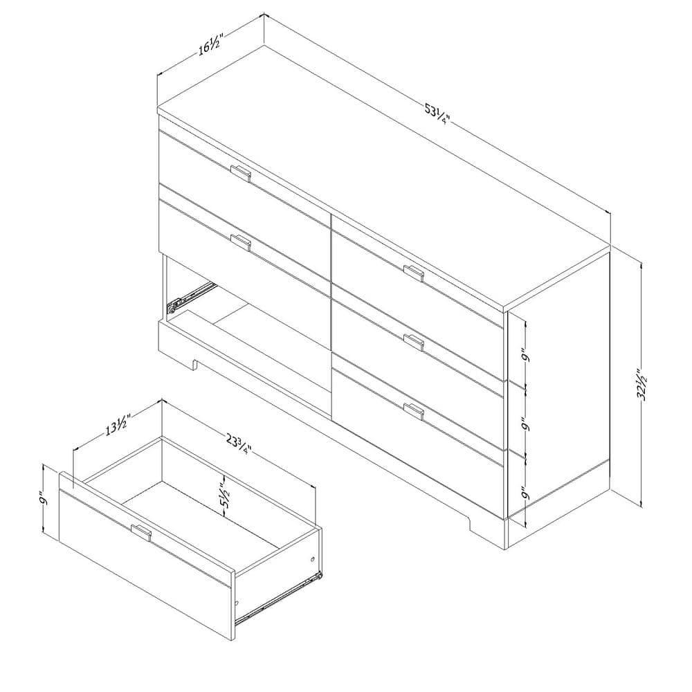 Reevo 6-Drawer Dresser