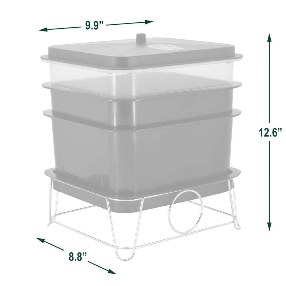 4 Gallons Plastic Worm Bin with Latching Lid