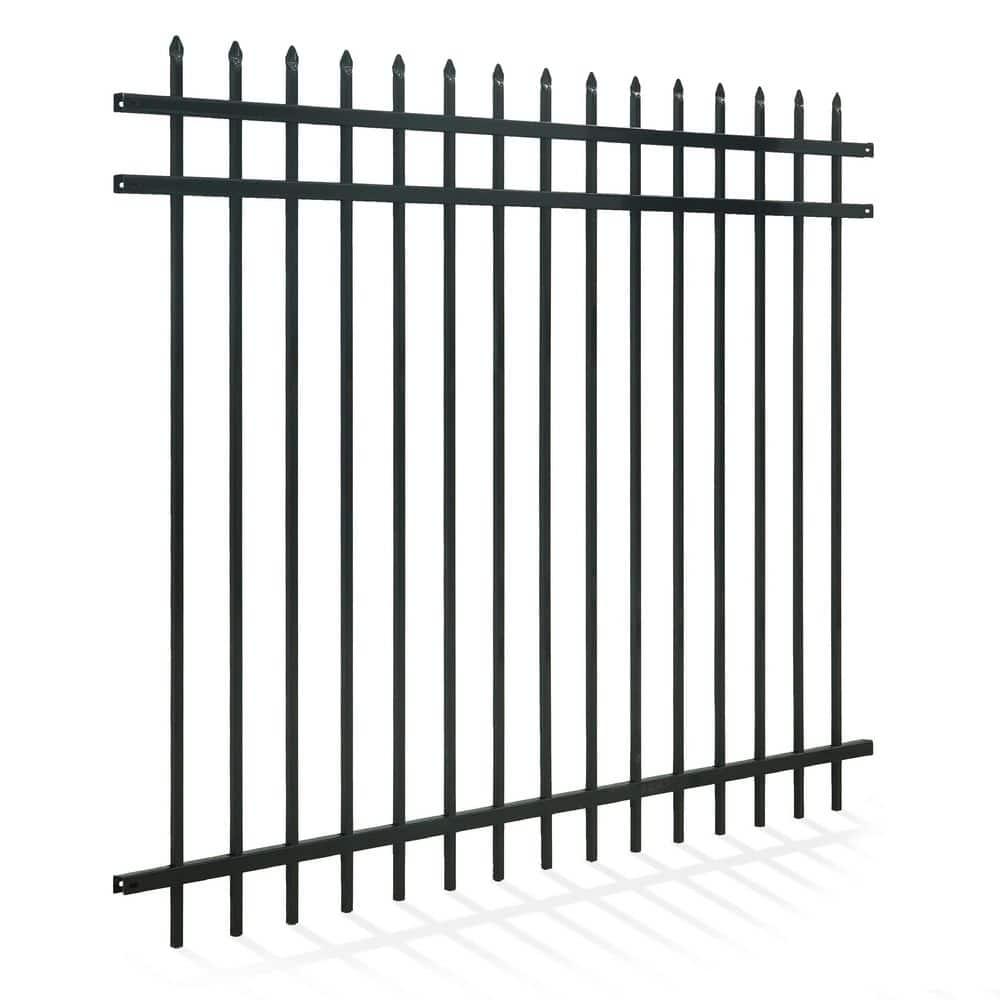 Fencer Wire Fencer Wire 4/ 5/ 6FT H X 6FT W Heavy Duty Pinnacle Fence Barrier Panel, Anti-Rust Metal Fencing Panel