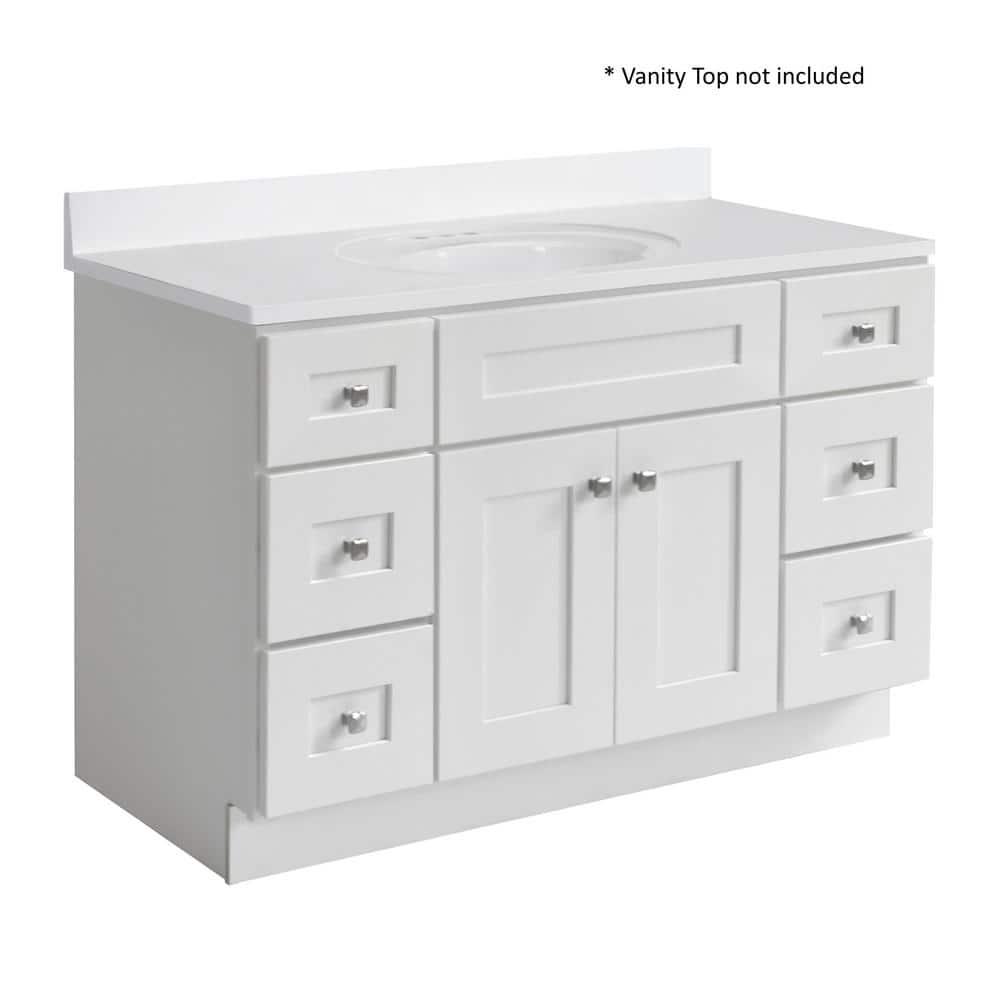 Design House Brookings 48 Inch Bathroom Vanity, Ready to Assemble, Solid Wood, Sherwin Williams – Design House, 599001-